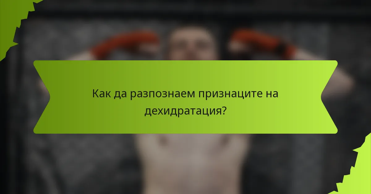 Как да разпознаем признаците на дехидратация?